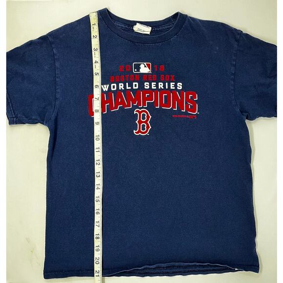 2018 Boston Red Sox World Series Champions Youth Tshirt size M PreOwned - Picture 3 of 7